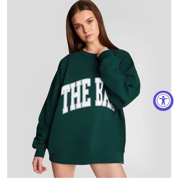 The Bar Varsity Sweatshirt in Hunter Green, XL - Picture 2 of 9